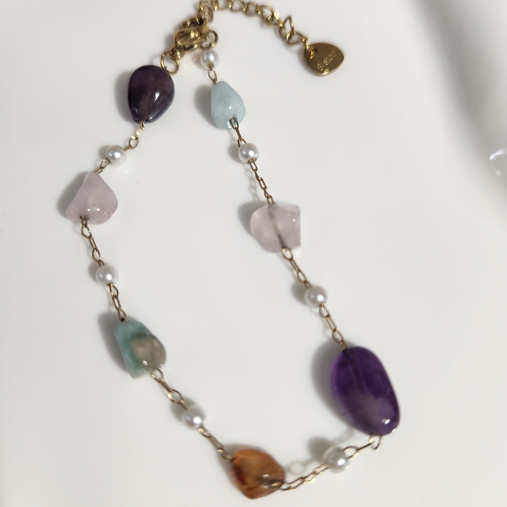 Gold Multicolor Stone Bracelet